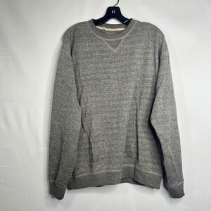 Naturalife Grey Tan Pullover Sweatshirt Mens XL Marled Crewneck Knit Grunge